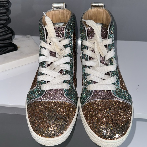 ✨Host Pick ✨Christian Louboutin Bip Bip Glitter Womens Orlato Flat - Picture 3 of 7